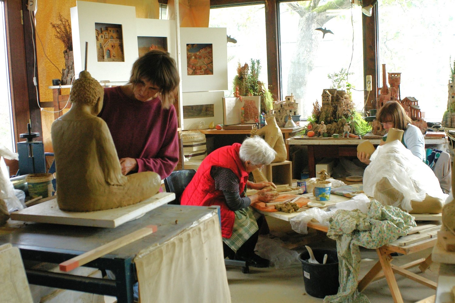 Tonarbeiten im Atelier Horn