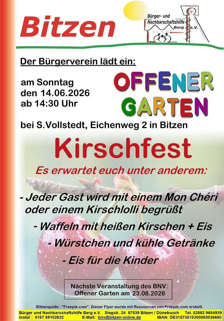 Flyer mit Einladung zum Offenen Garten