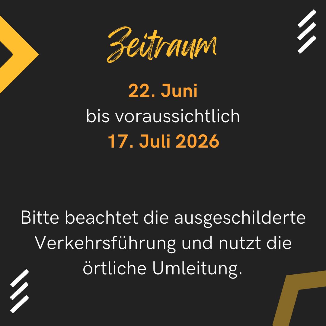 3. Hinweis auf Baustelle