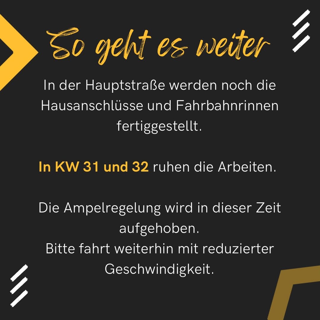 10. Hinweis auf Baustelle