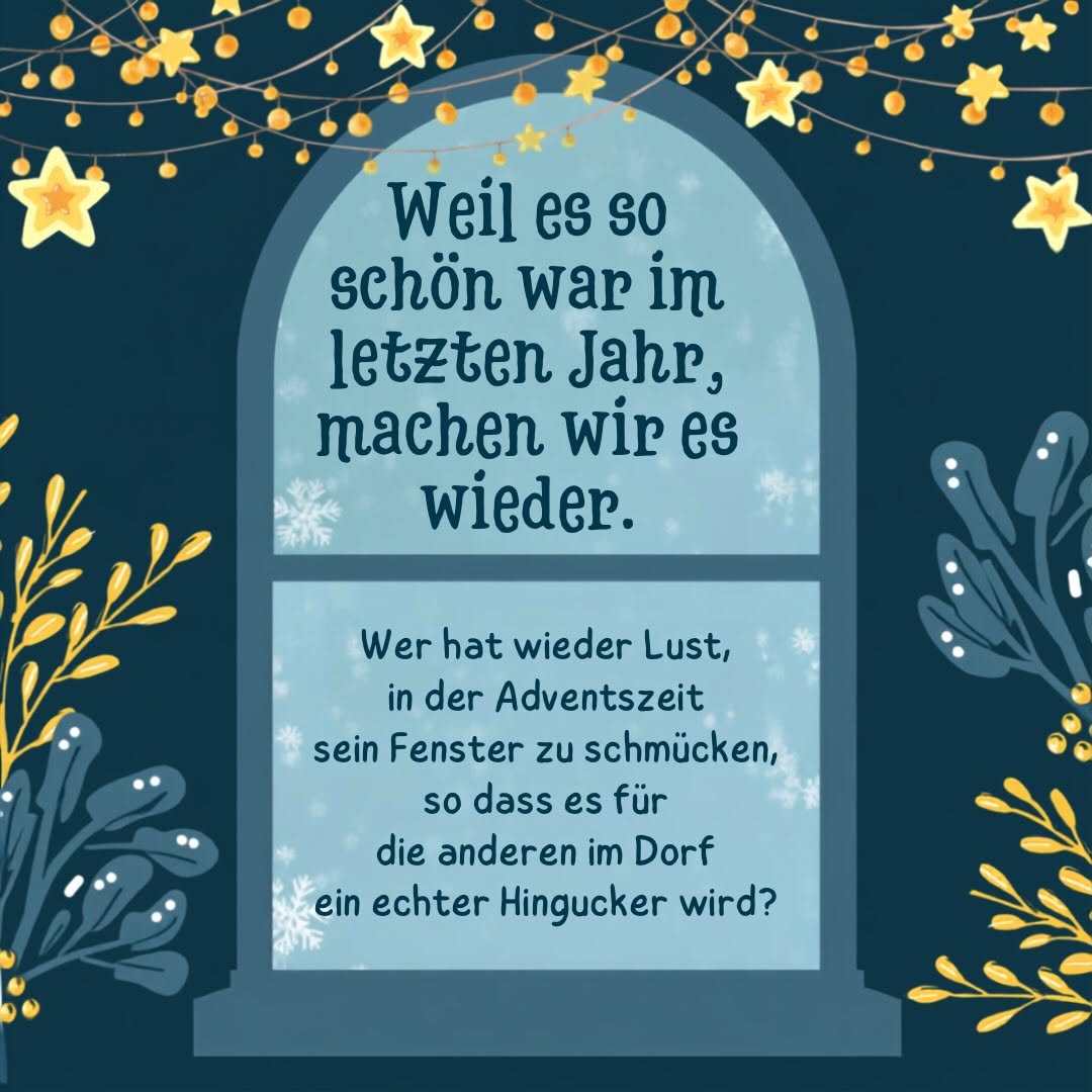 Aufruf zur Teilnahme an der Adventsfensteraktion - 2