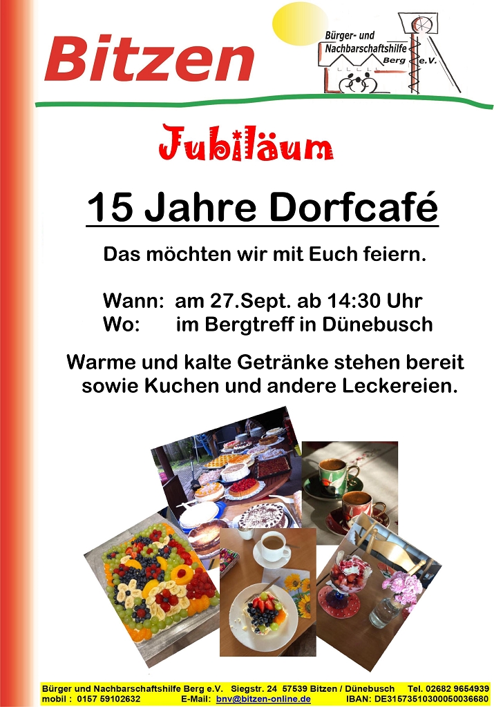 Flyer mit Einladung zum Jubiläumsfest