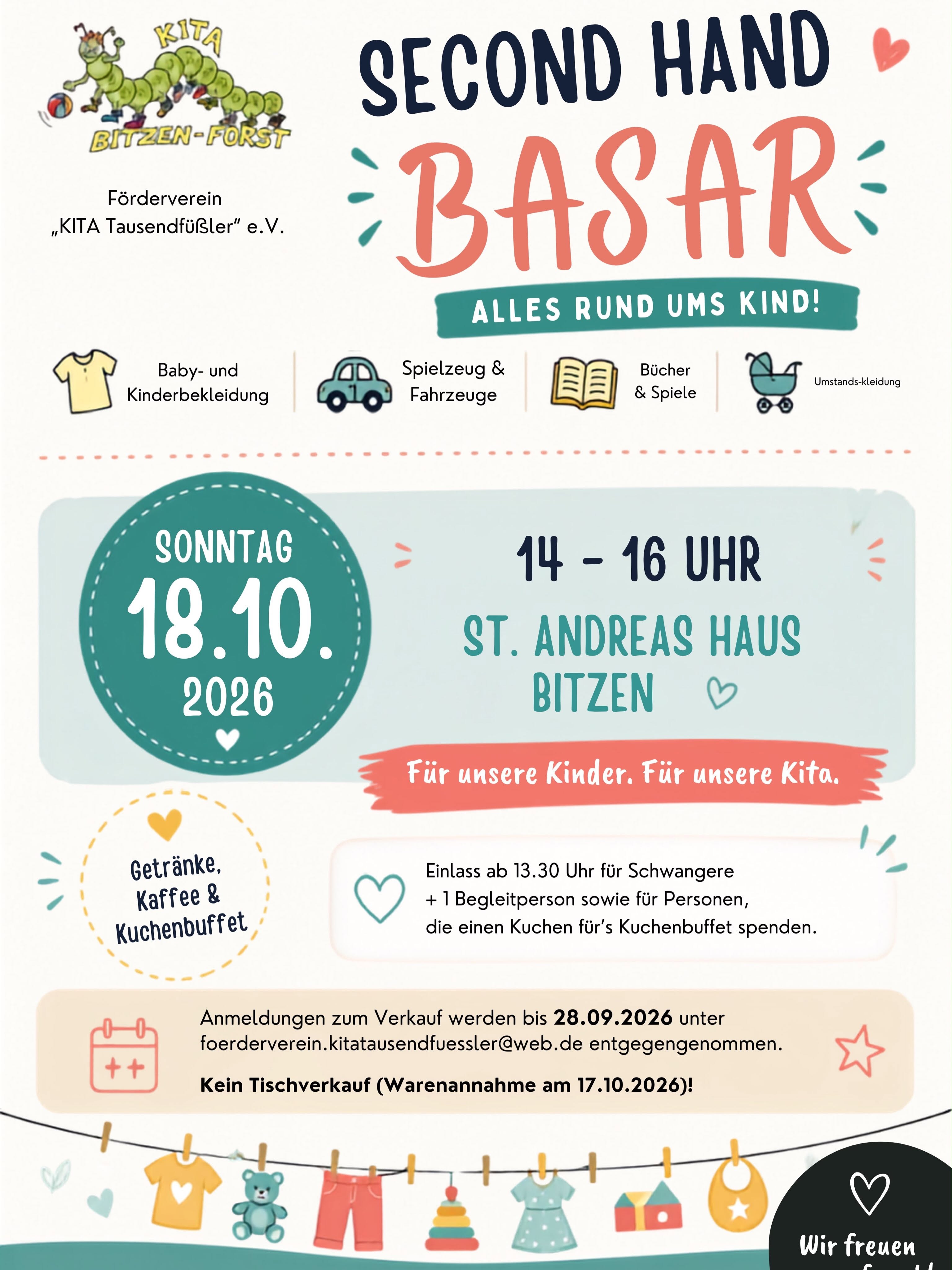 Flyer mit Einladung zum Herbstbasar